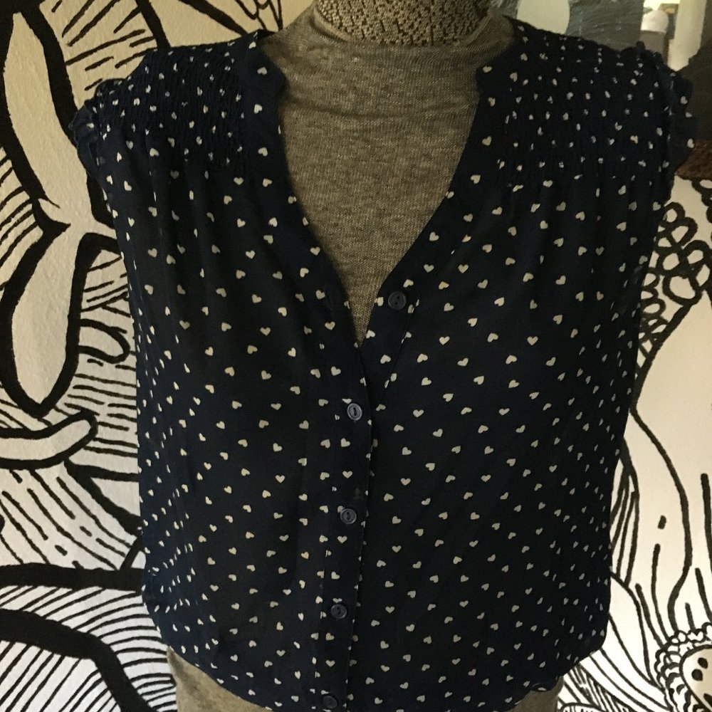 Sheer Shirred Heart Top